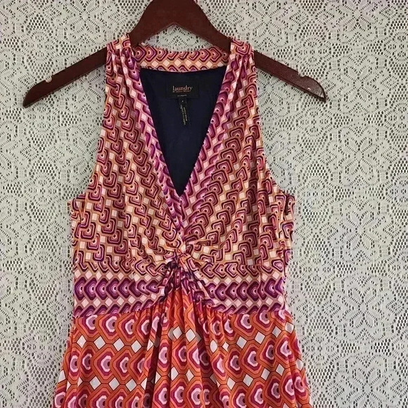 Laundry by shelli segal High Neck Sleeveless Printed Mini Dress 4 - Picture 3 of 9